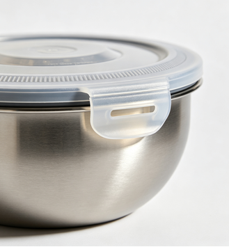 Fezier - Set 8 Ciotole Inox Umite Chef con Coperchi Ermetici e Grattugie