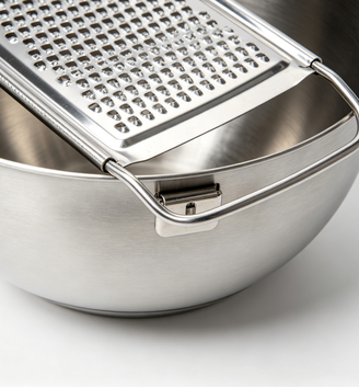 Fezier - Set 8 Ciotole Inox Umite Chef con Coperchi Ermetici e Grattugie